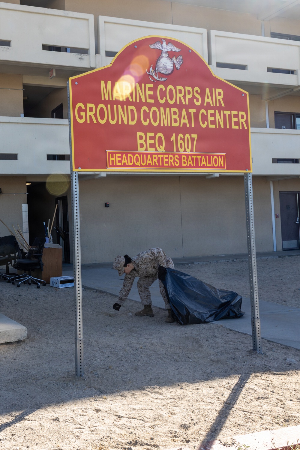 Leaders of Headquarters Battalion Conduct Operation Clean Sweep