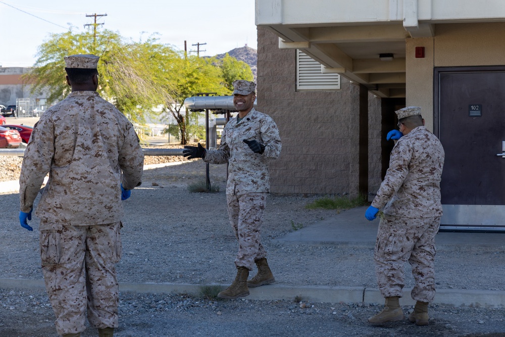 Leaders of Headquarters Battalion Conduct Operation Clean Sweep