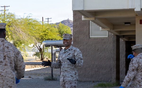 Leaders of Headquarters Battalion Conduct Operation Clean Sweep