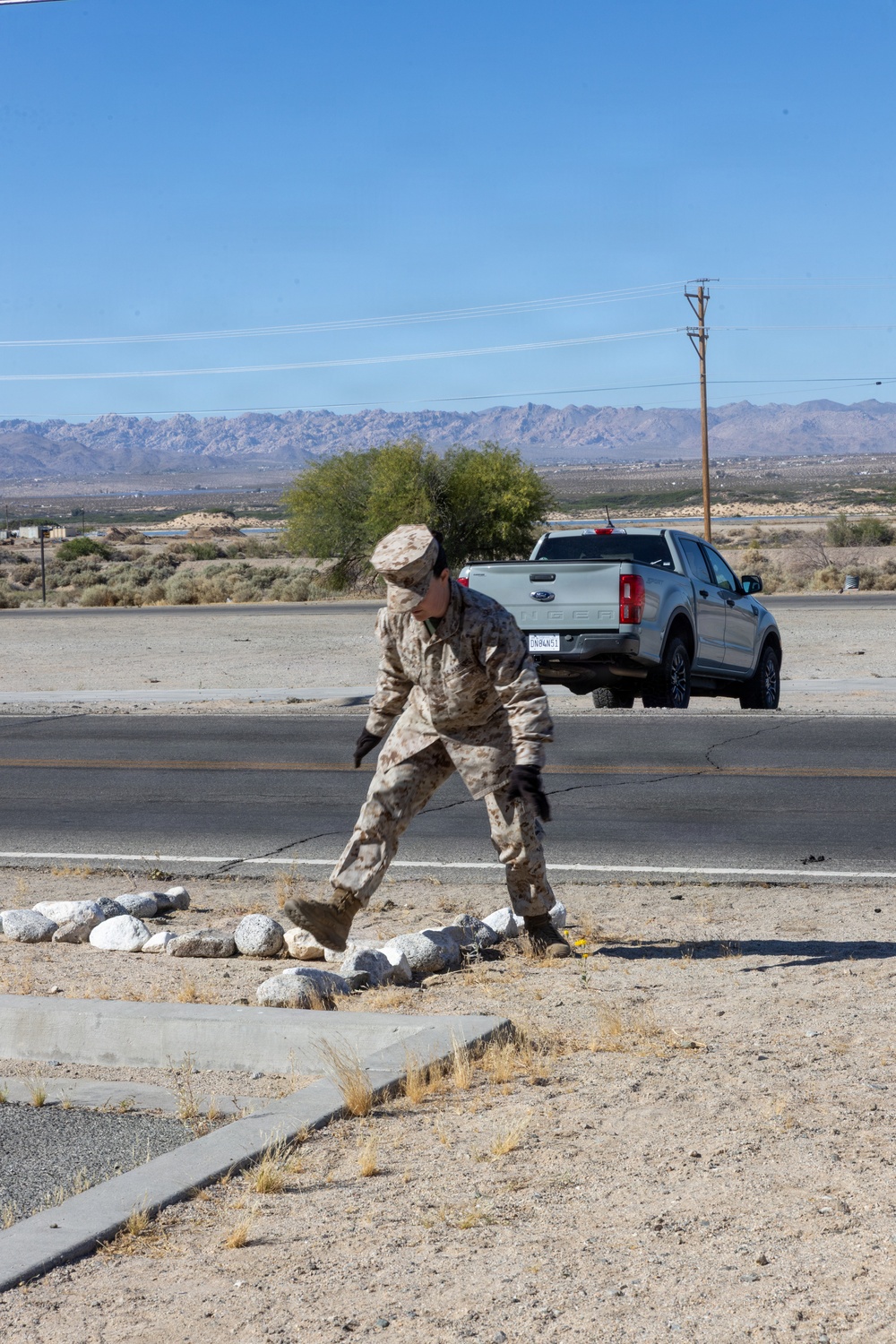 Leaders of Headquarters Battalion Conduct Operation Clean Sweep