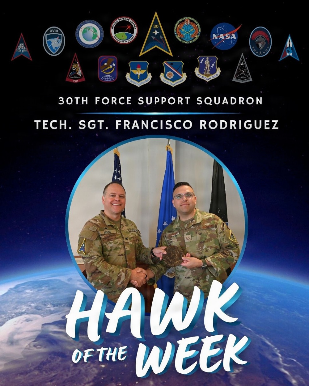 Vandenberg's Hawk of the Week Award on April 22nd
