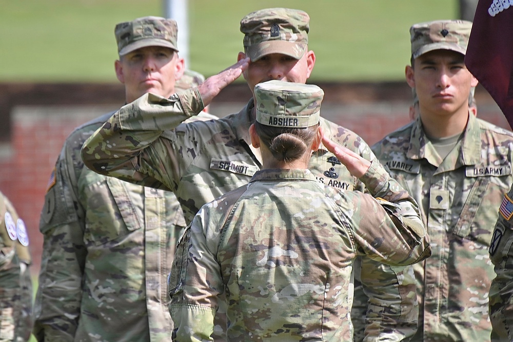 Ready to lead: Absher assumes command of Fort Polk Medical Company