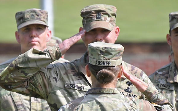 Ready to lead: Absher assumes command of Fort Polk Medical Company