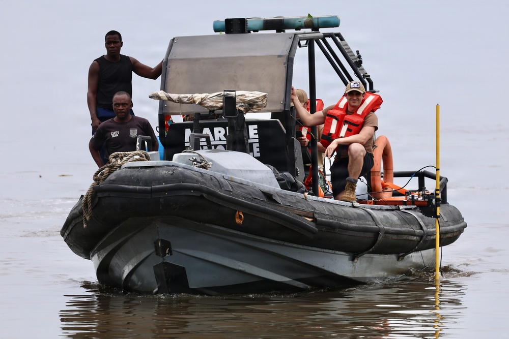 U.S. and Cameroonian Engineers Collaborate on Bathymetric Survey for Obangame Express 2026