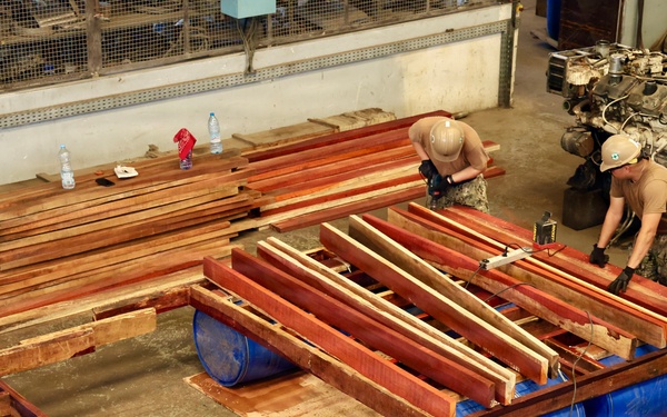 U.S. Navy Seabees Construct Floating Dock During Obangame Express 2026 in Cameroon