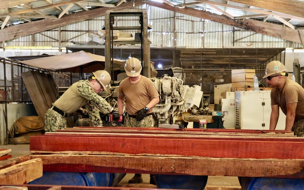 U.S. Navy Seabees Construct Floating Dock During Obangame Express 2026 in Cameroon