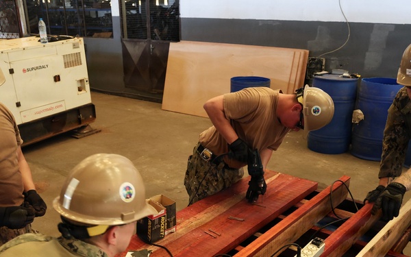 U.S. Navy Seabees Construct Floating Dock During Obangame Express 2026 in Cameroon