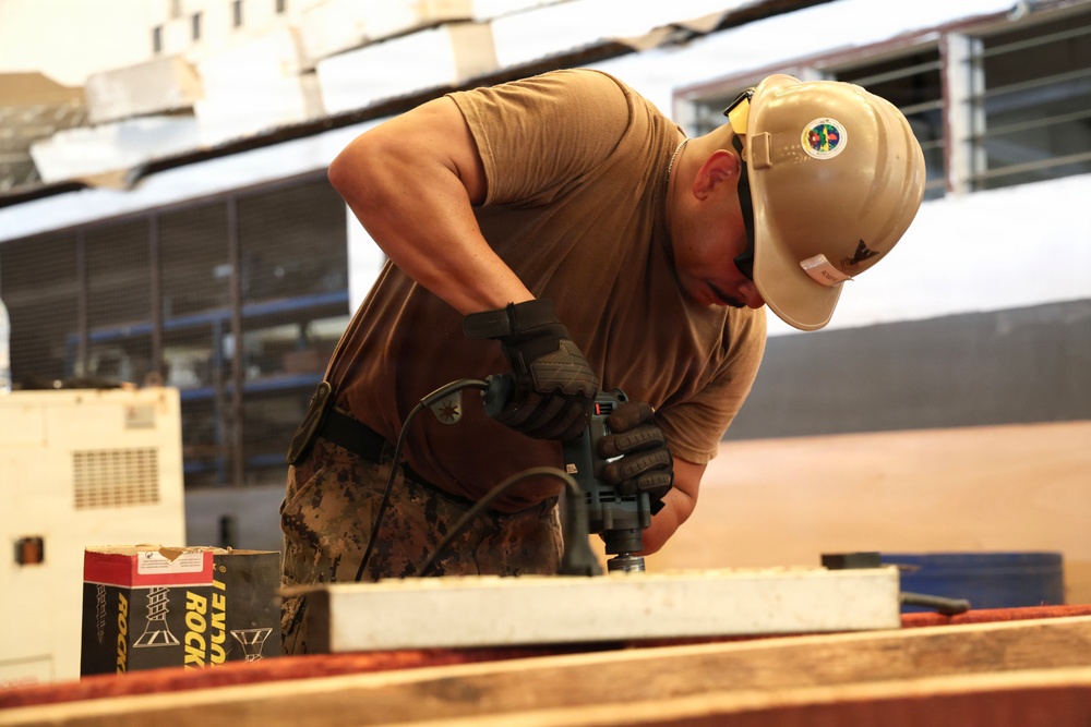 U.S. Navy Seabees Construct Floating Dock During Obangame Express 2026 in Cameroon