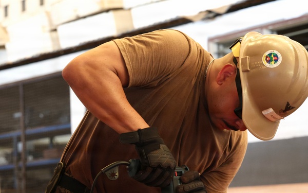 U.S. Navy Seabees Construct Floating Dock During Obangame Express 2026 in Cameroon