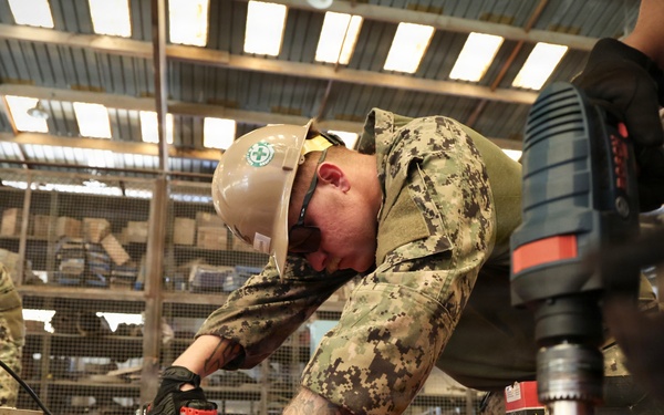 U.S. Navy Seabees Construct Floating Dock During Obangame Express 2026 in Cameroon