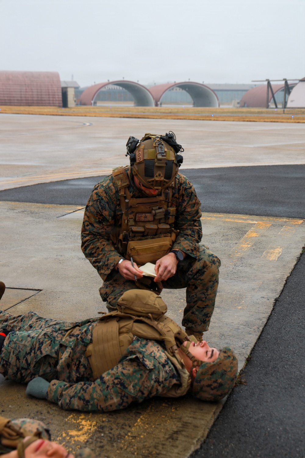 MWSS-174 performs a casualty exercise at Kunsan Air Base, South Korea