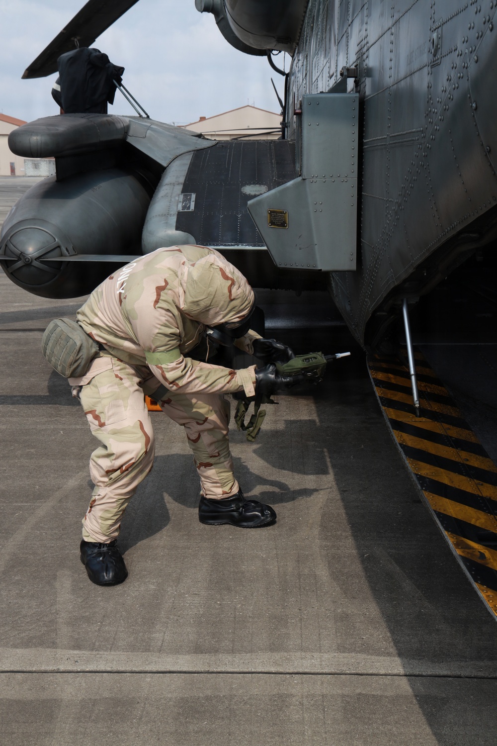 MWSS-174 monitors for contamination after simulated attack at Suwan Air Base, South Korea
