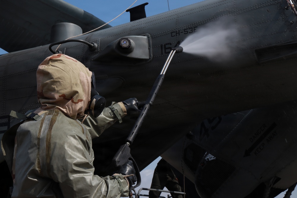 MWSS-174 monitors for contamination after simulated attack at Suwan Air Base, South Korea