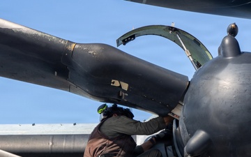 22nd MEU (SOC) | U.S. Marines Conduct Maintenance on a MV-22 Osprey