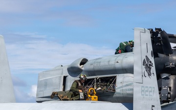 22nd MEU (SOC) | U.S. Marines Conduct Maintenance on a MV-22 Osprey