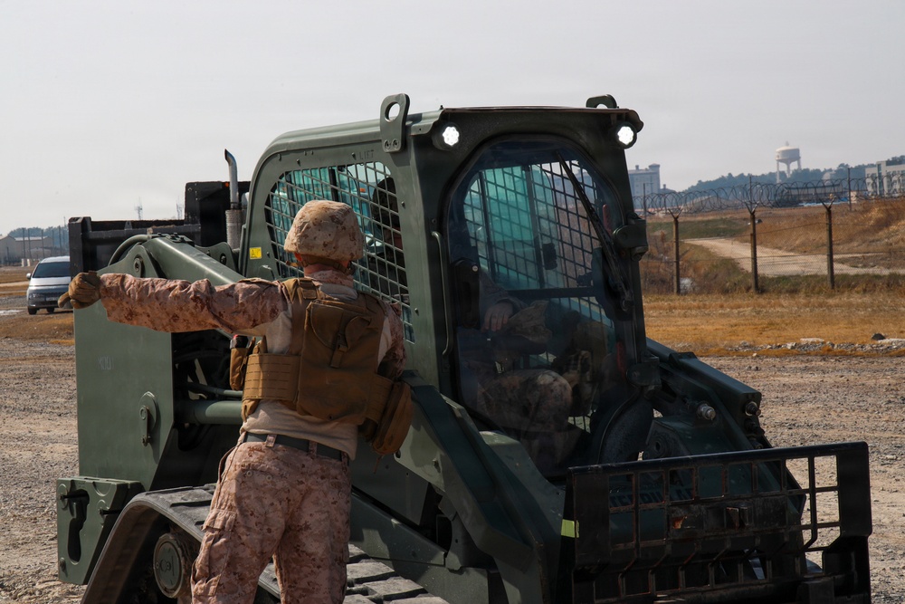 MWSS-174 Marines repair damaged airfield after simulated attack at Kunsan Air Base, South Korea