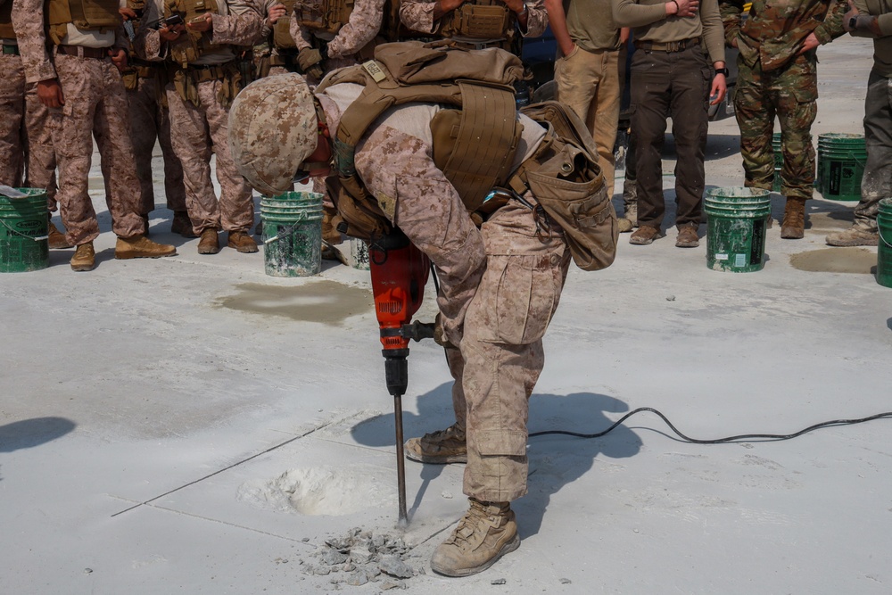 MWSS-174 Marines repair damaged airfield after simulated attack at Kunsan Air Base, South Korea