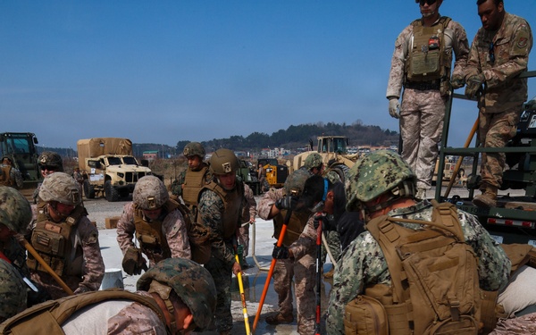 MWSS-174 Marines repair damaged airfield after simulated attack at Kunsan Air Base, South Korea