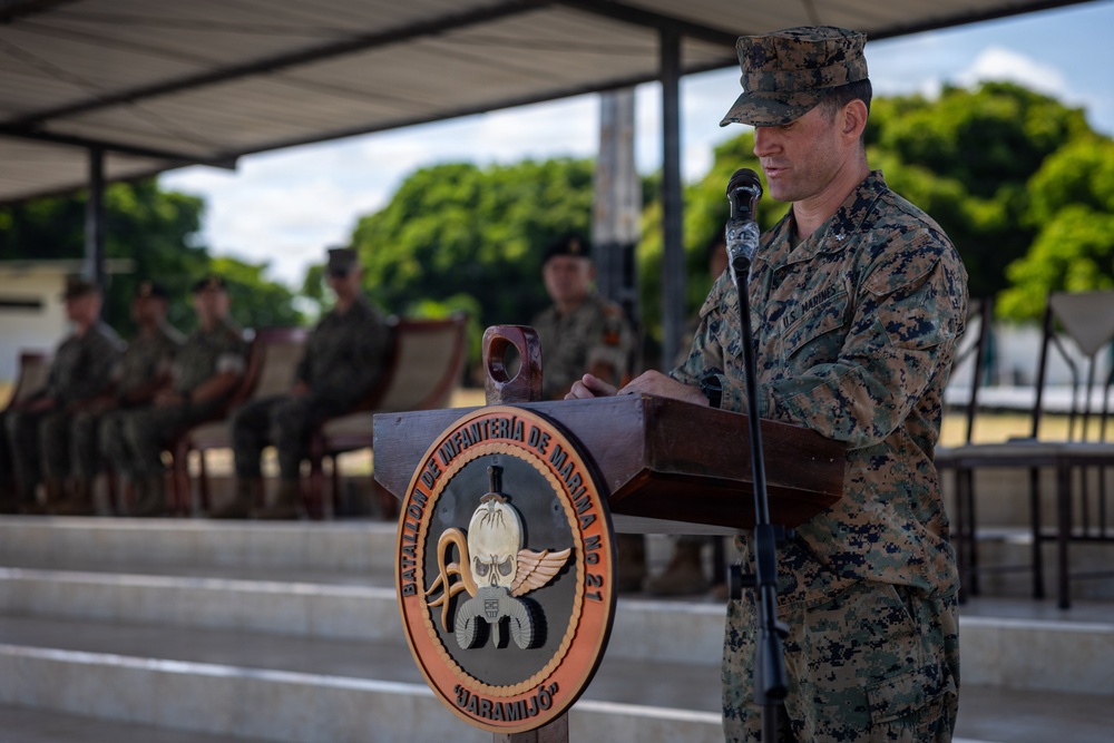 22nd MEU (SOC) | Bilateral Exercise Opening Ceremony with Ecuadorian Marines