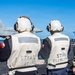 Embarked Chilean Naval Officers Observe Nimitz Flight Operations