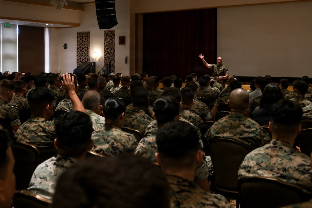 III Marine Expeditionary Force Sergeant Major speaks at suicide prevention symposium