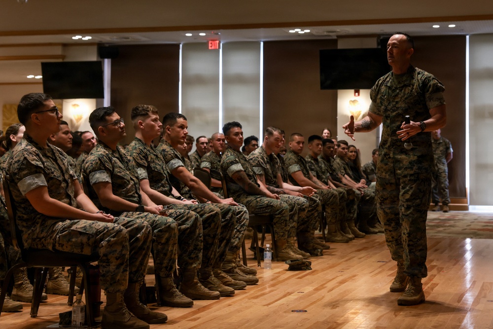 III Marine Expeditionary Force Sergeant Major speaks at suicide prevention symposium