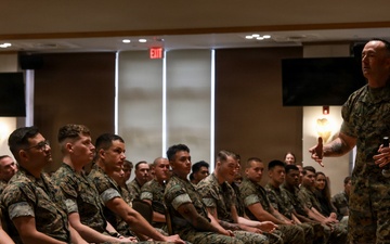 III Marine Expeditionary Force Sergeant Major speaks at suicide prevention symposium