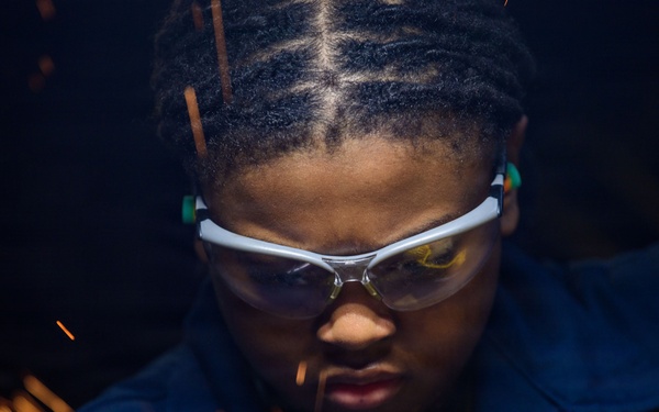 USS Theodore Roosevelt Pipe Cutting