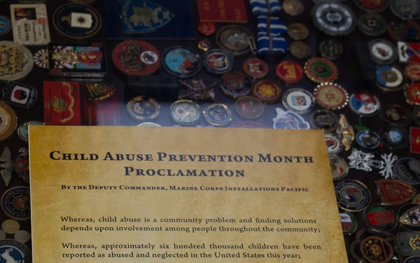 Col. Karin Fitzgerald signs the Child Abuse Prevention Month Proclamation