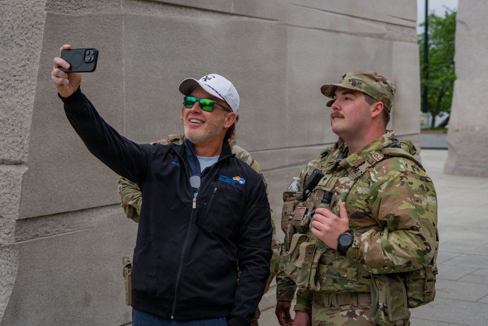 Mississippi National Guardsmen patrol during the Autism Speaks Empower Walk &amp; 5K Run in Washington, D.C.