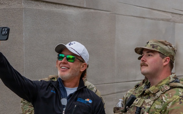 Mississippi National Guardsmen patrol during the Autism Speaks Empower Walk &amp; 5K Run in Washington, D.C.
