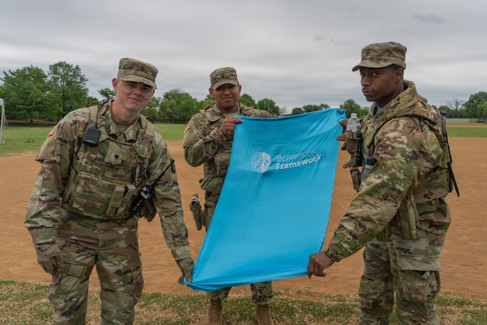 Mississippi National Guardsmen patrol during the Autism Speaks Empower Walk &amp; 5K Run in Washington, D.C.