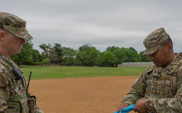 Mississippi National Guardsmen patrol during the Autism Speaks Empower Walk &amp; 5K Run in Washington, D.C.
