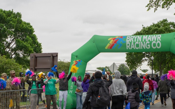 Mississippi National Guardsmen patrol during the Autism Speaks Empower Walk &amp; 5K Run in Washington, D.C.