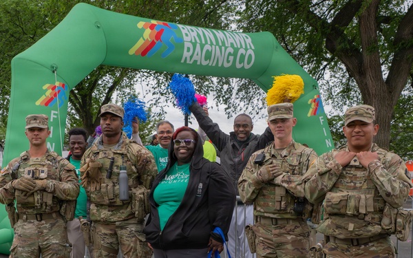 Mississippi National Guardsmen patrol during the Autism Speaks Empower Walk &amp; 5K Run in Washington, D.C.