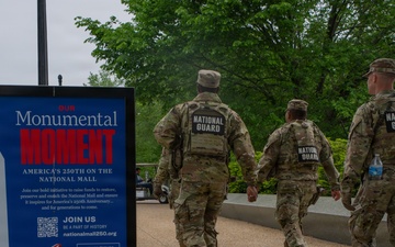 Mississippi National Guardsmen patrol during the Autism Speaks Empower Walk &amp; 5K Run in Washington, D.C.