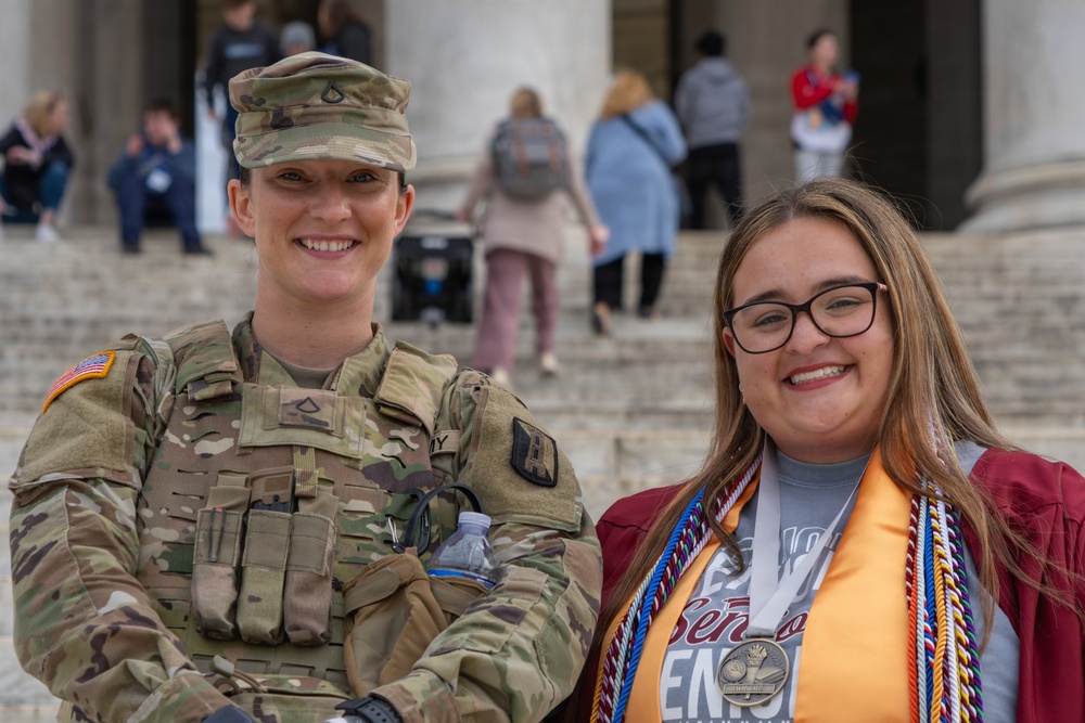 Joint Task Force Magnolia Soldiers support the D.C. Safe &amp; Beautiful mission at the Jefferson Memorial