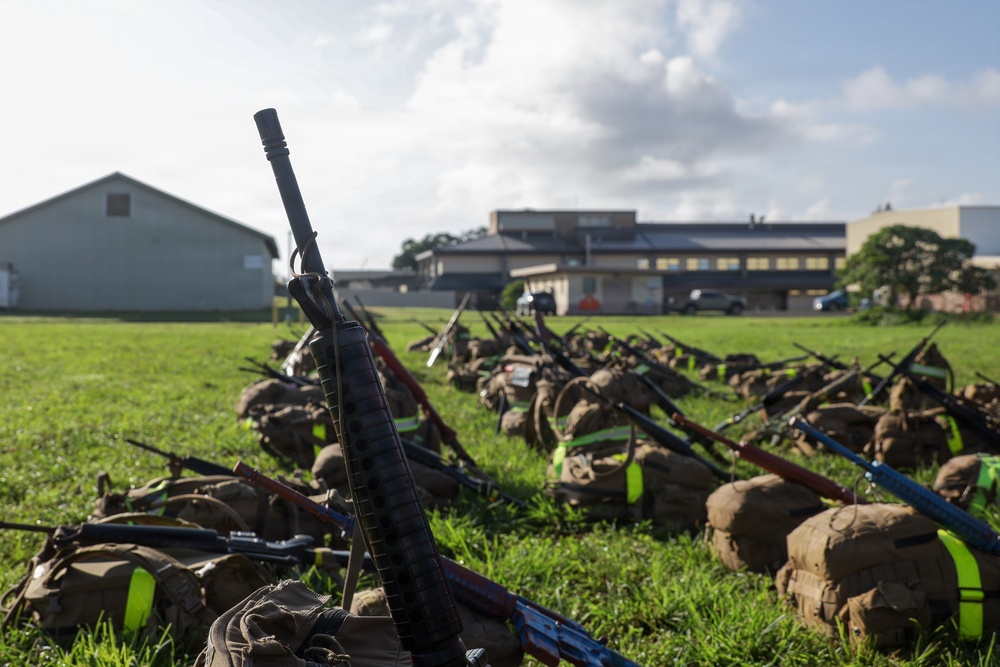 HQBN Conducts 15-km Hike At MCBH