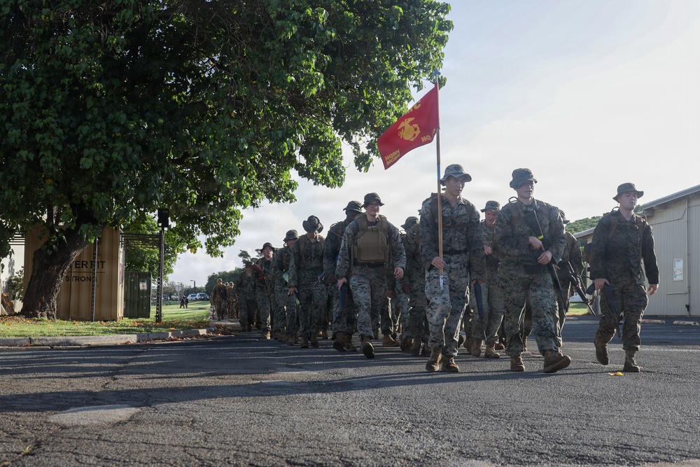 HQBN Conducts 15-km Hike At MCBH