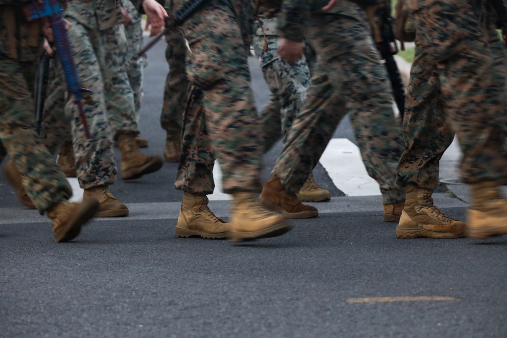 HQBN Conducts 15-km Hike At MCBH