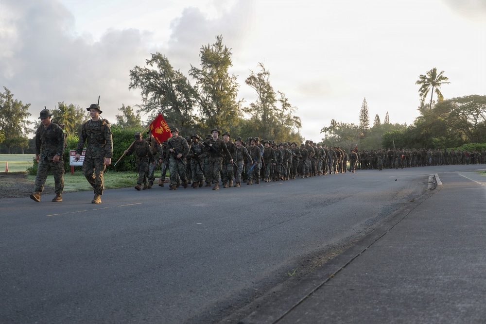 HQBN Conducts 15-km Hike At MCBH