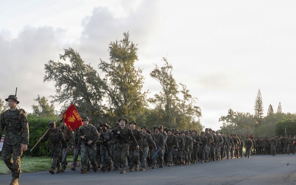 HQBN Conducts 15-km Hike At MCBH