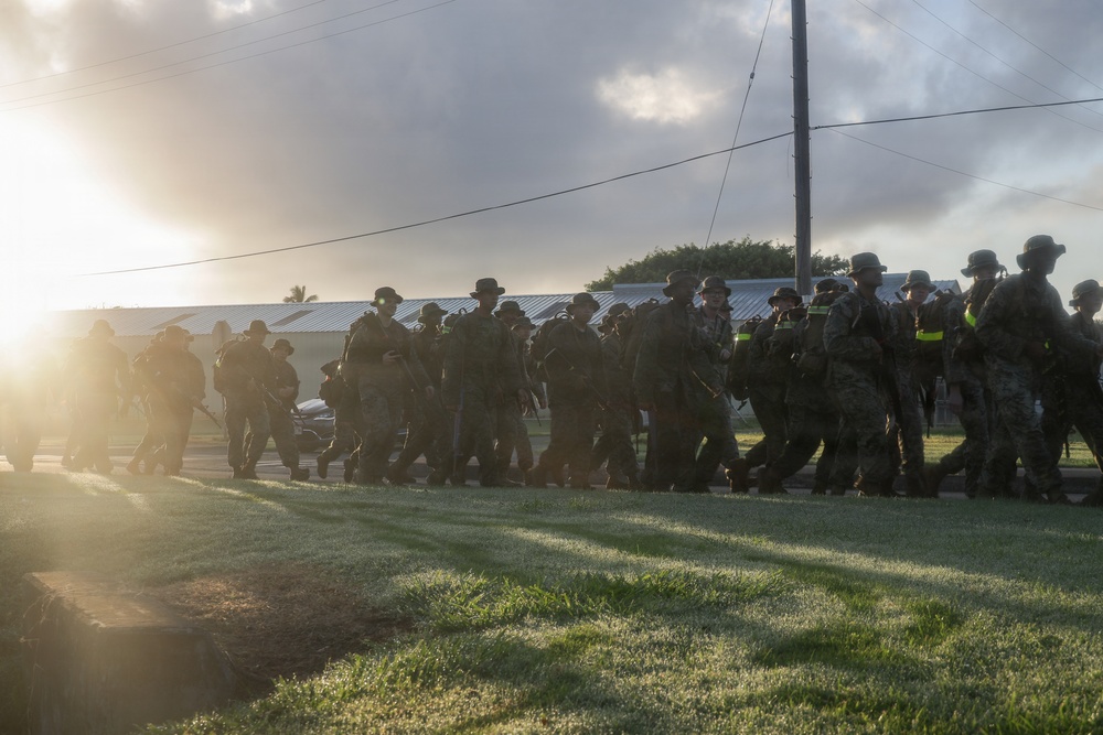 HQBN Conducts 15-km Hike At MCBH