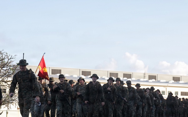 HQBN Conducts 15-km Hike At MCBH