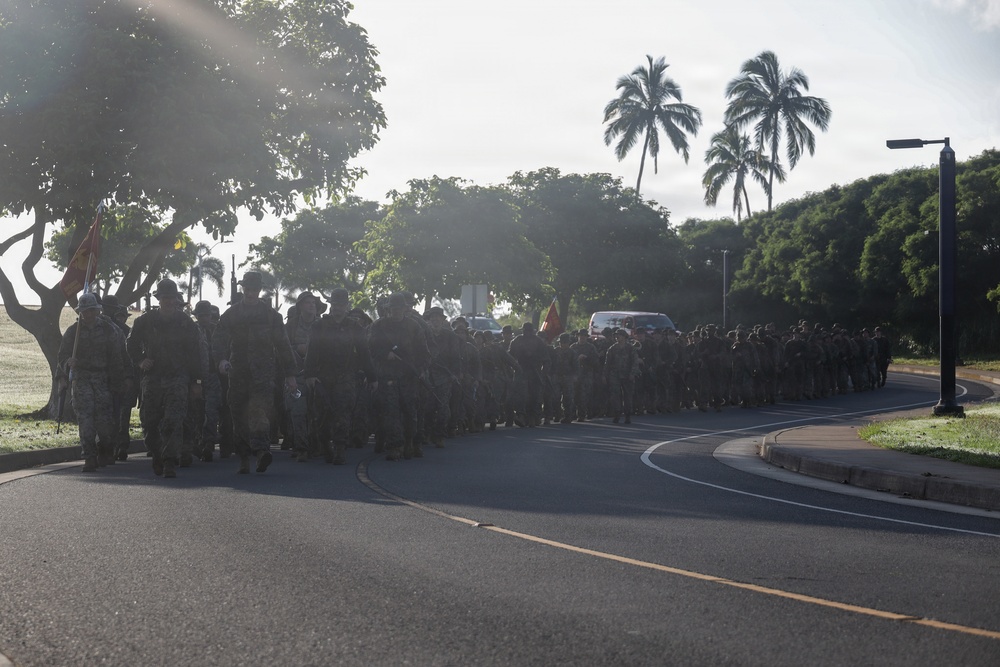 HQBN Conducts 15-km Hike At MCBH