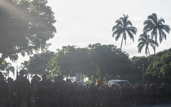 HQBN Conducts 15-km Hike At MCBH