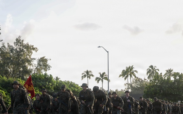 HQBN Conducts 15-km Hike At MCBH