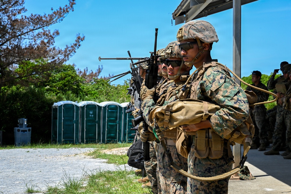 U.S. Marines and Sailors with Combat Logistics Regiment 35, 3rd Marine Logistics Group, Conduct Live-fire Training