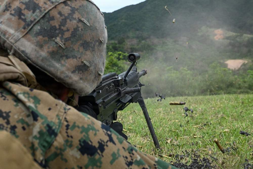 U.S. Marines and Sailors with Combat Logistics Regiment 35, 3rd Marine Logistics Group, Conduct Live-fire Training
