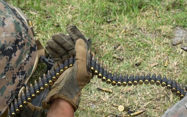 U.S. Marines and Sailors with Combat Logistics Regiment 35, 3rd Marine Logistics Group, Conduct Live-fire Training